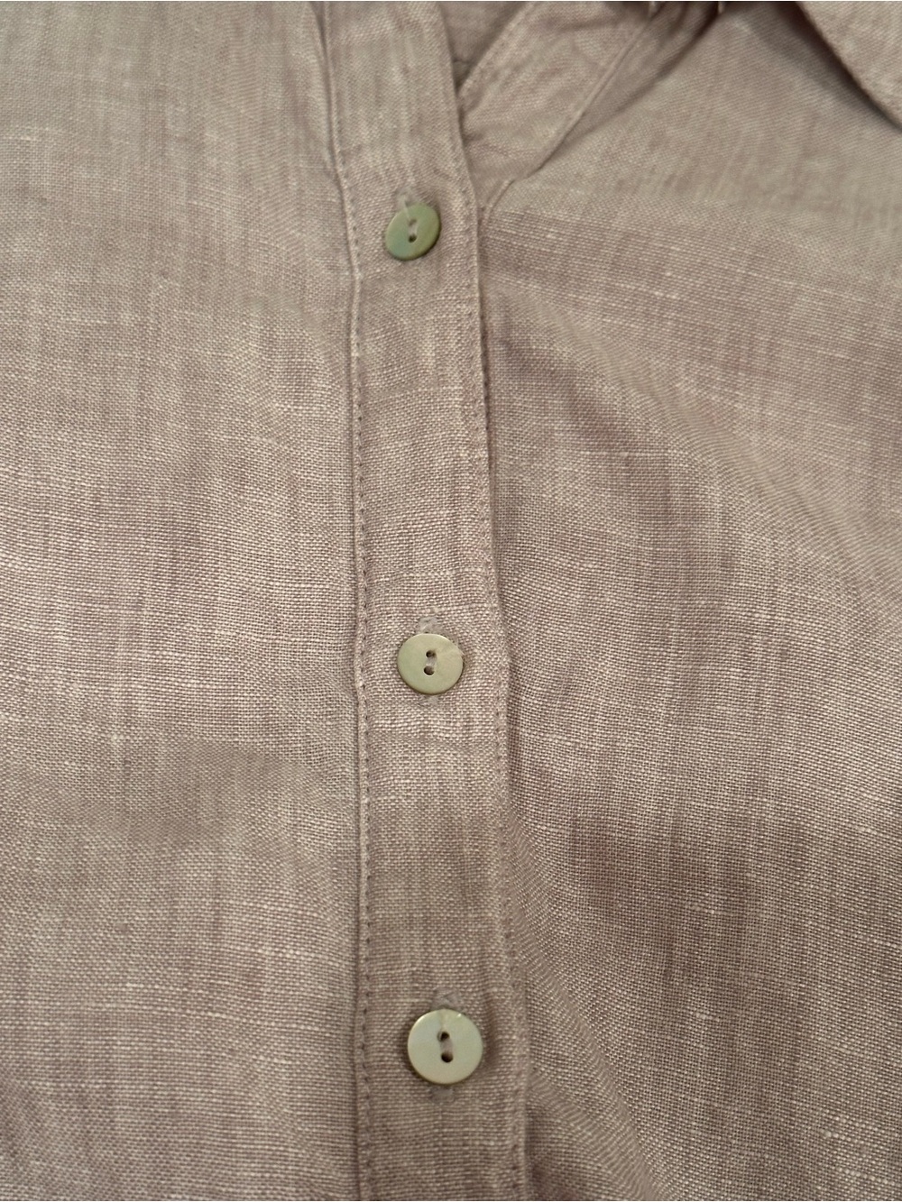 100% Linen Shirt Dress Long Sleeve MIDI Breathable Flowy Pockets Staple Sz S - Picture 11 of 14